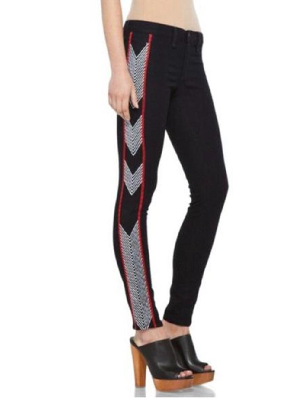 rag & bone - Vintage Raja Black Slim Jeans with Embroidery - 28